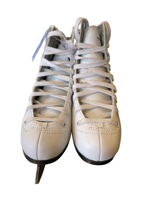 Vist Large View of Product Image Which is Used WinnWell FIGURE SKATE SZ 1 Girls Figure Skate White Junior 01