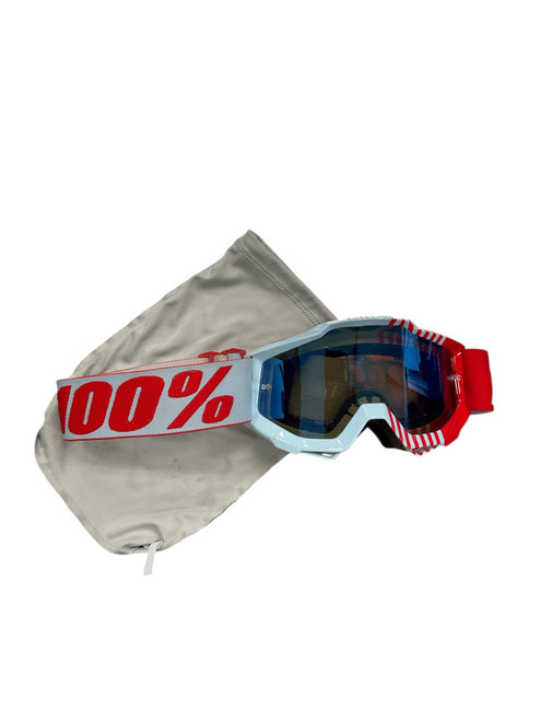 Vist Large View of Product Image Which is Used 100 PERCENT GOGGLES Adult Eyewear Carolina Blue
