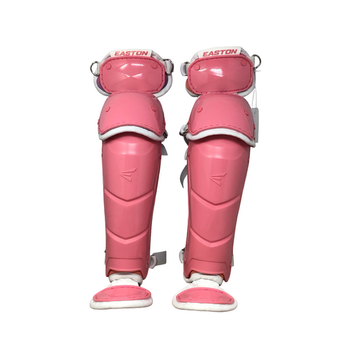 Vist Large View of Product Image Which is Used Easton JEN SCHRO MY VERY FIRST Catchers Leg Guards Pink Youth Xs