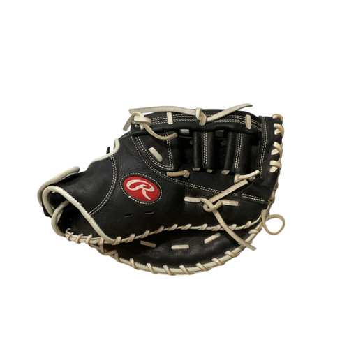 Vist Large View of Product Image Which is Used Rawlings RSOFBMBW BB/SB First Base RH Throw Black 13"