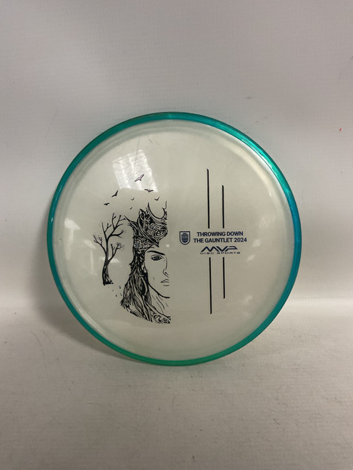 Vist Large View of Product Image Which is Used MVP PLASMA PYRO THROWING DOWN THE GAUNTLET Disc Golf Mid Range White