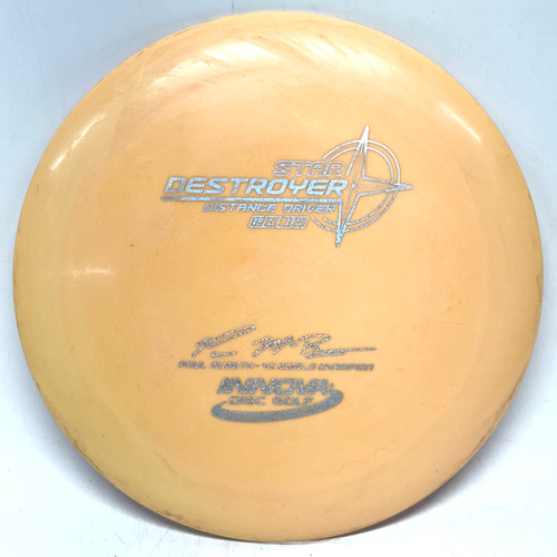 Vist Large View of Product Image Which is Used Innova 4X MCBETH STAR DESTROYER Disc Golf Driver Orange 174g
