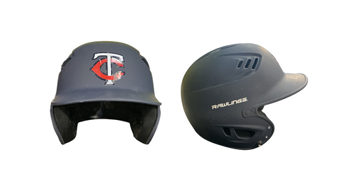 Vist Large View of Product Image Which is Used Rawlings R16S Batting Helmet No Mask Navy Blue MD