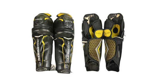 Vist Large View of Product Image Which is Used Bauer SUPREME Senior Shin Guards Black 13"