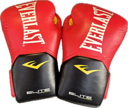 Vist Large View of Product Image Which is Used Everlast Boxing Gloves 14oz Red Senior