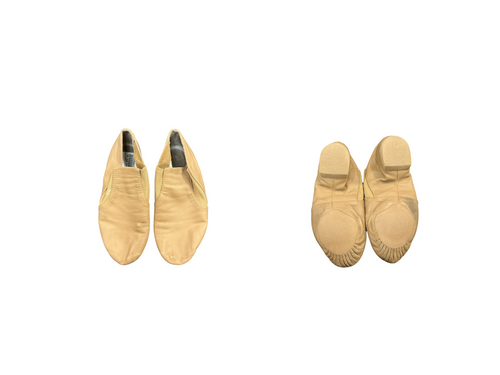 Vist Large View of Product Image Which is Used SPLIT SOLE JAZZ SHOE TAN Gymnastics Uniform