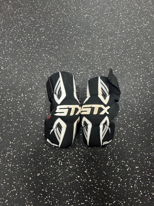 Vist Large View of Product Image Which is Used STX STINGER Lacrosse Arm Pads/Guards Black XS