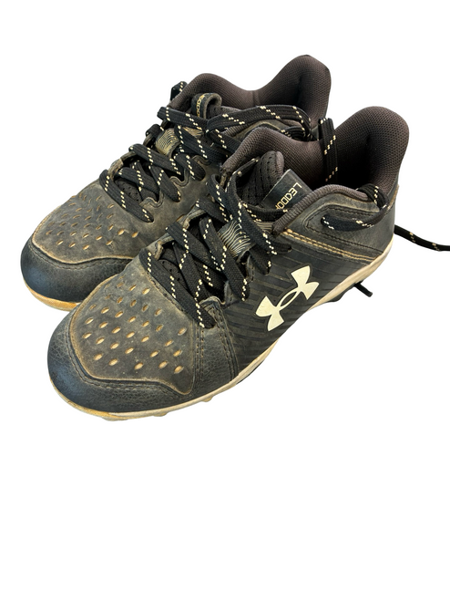 Vist Large View of Product Image Which is Used Under Armour BASEBALL 12 BB/SB Cleats Black Youth 12.0