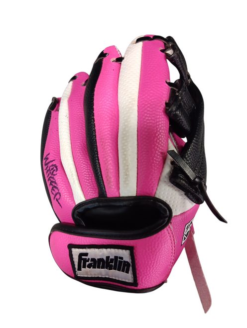 Vist Large View of Product Image Which is Used Franklin RTP BB/SB Glove T-ball Pink 9"