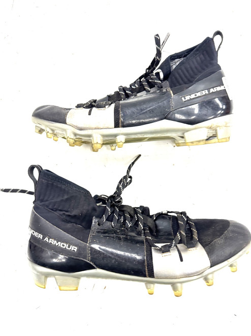 Vist Large View of Product Image Which is Used Under Armour Adult FB Cleats Black Senior 10