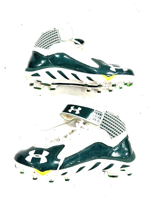 Vist Large View of Product Image Which is Used Under Armour Adult FB Cleats White Senior 10