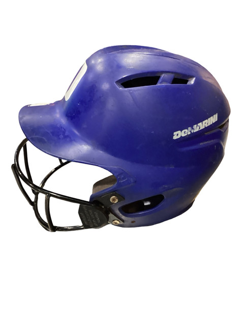 Vist Large View of Product Image Which is Used Demarini DUKE BLUE HELMET W/MASK 6 /8- 7IN Batting Helmet w/Mask Royal Blue SM