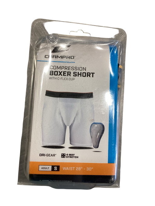 Vist Large View of Product Image Which is Used Champro COMPRESSION BOXER SHORT Other Clothing White SM