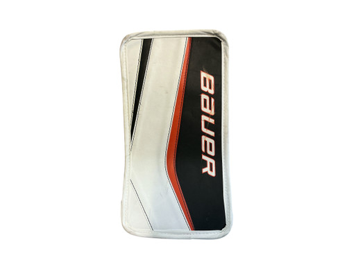 Vist Large View of Product Image Which is Used Bauer REACTOR 5000 Junior Goalie Blocker Black/Orange/White