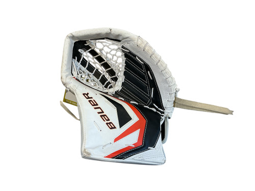 Vist Large View of Product Image Which is Used Bauer ONE70 Junior Goalie Catcher Black/Orange/White