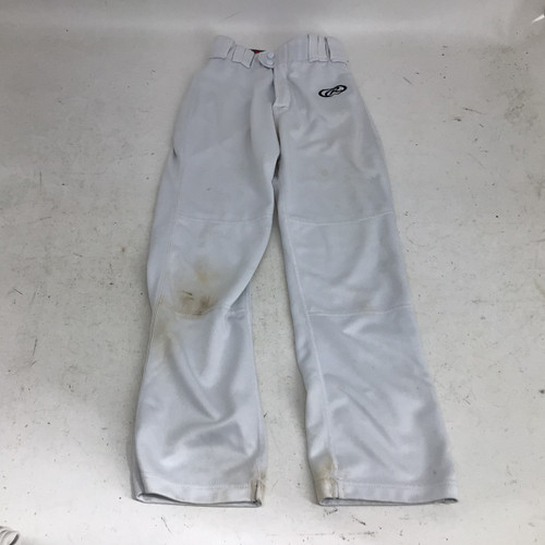 Vist Large View of Product Image Which is Used Rawlings SEMI RELAXED YTH LG BB/SB PANTS BB/SB Pant Boys White LG