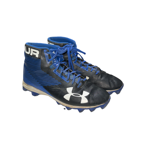 Vist Large View of Product Image Which is Used Under Armour Adult FB Cleats Royal Blue And Black Senior 11