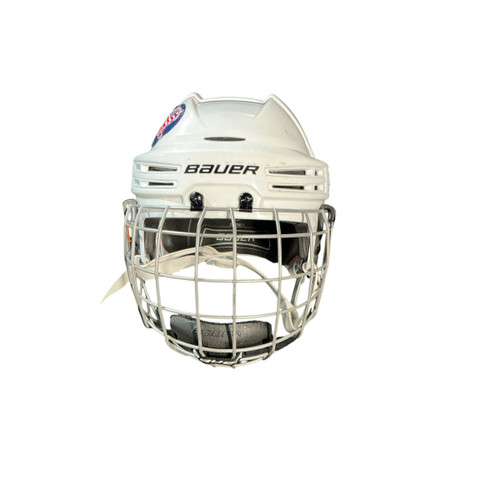 Vist Large View of Product Image Which is Used Bauer REAKT 75 Helmet Cage Combo White SM
