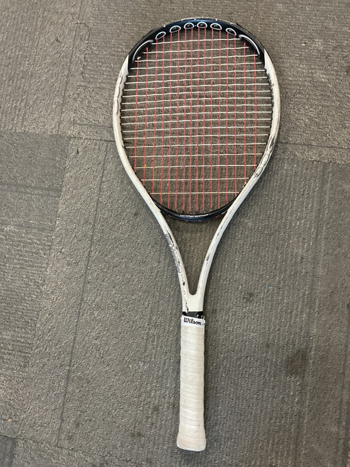 Vist Large View of Product Image Which is Used Prince SPECTRUM O3 HYBRID Adult Tennis Racquet White 4 1/4"