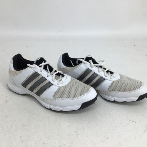 Vist Large View of Product Image Which is Used Adidas ADIWEAR TRAXION SPIKED GOLF SHOE SR 10.5 Mens Golf Shoes White Senior 10.5
