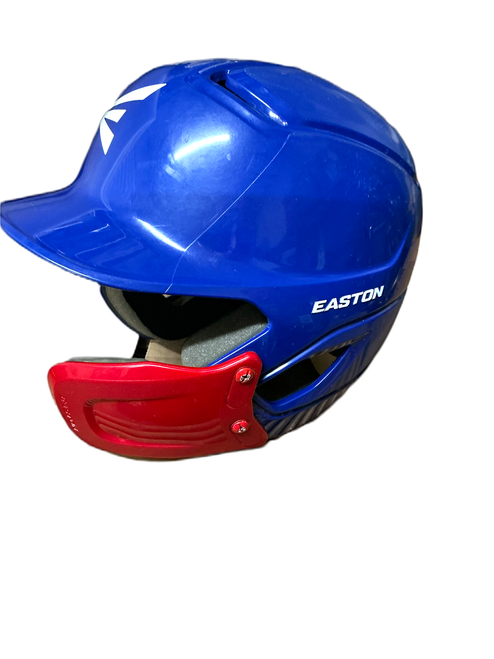 Vist Large View of Product Image Which is Used Easton SCREAMING E Batting Helmet No Mask Royal Blue One Size