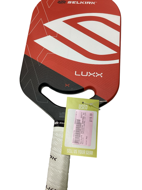 Vist Large View of Product Image Which is Used Selkirk INVICTA CONTROL AIR LUXX Pickleball Racquet Red