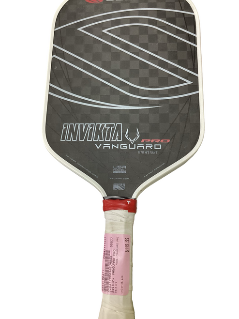 Vist Large View of Product Image Which is Used Selkirk VANGUARD PRO Pickleball Racquet Black