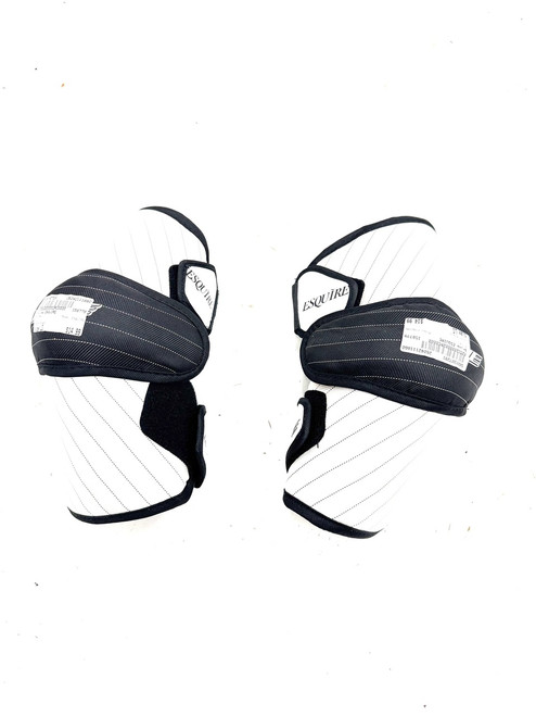 Vist Large View of Product Image Which is Used Brine ESQUIRE Lacrosse Arm Pads/Guards Black LG