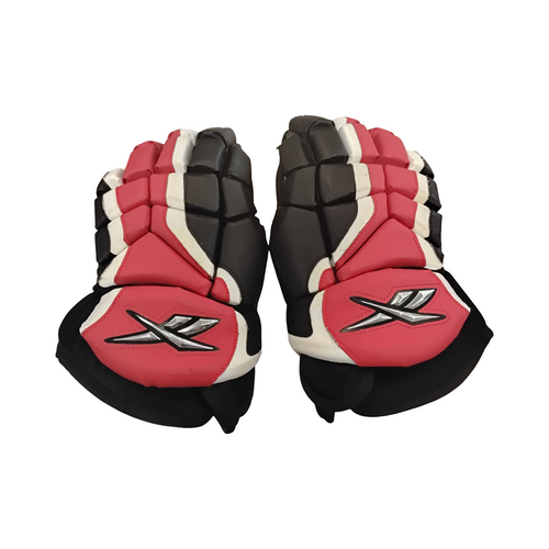 Vist Large View of Product Image Which is Used Reebok 6K Senior Gloves Black And Red 13"
