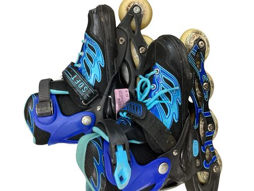 Vist Large View of Product Image Which is Used TIAN-E SOFT Junior Rec Fitness Skates Black Adjustable