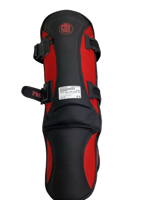 Vist Large View of Product Image Which is Used PRO FORCE SHIN PADS Martial Arts Shin Pads Black And Red LG