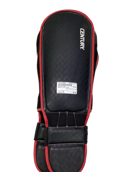 Vist Large View of Product Image Which is Used BRAVE SHIN PADS Martial Arts Shin Pads Black And Red L/XL