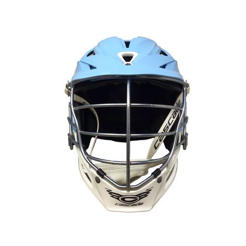 Vist Large View of Product Image Which is Used Cascade R Lacrosse Helmet Carolina Blue One Size