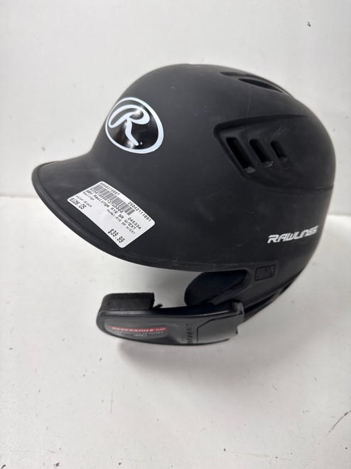 Vist Large View of Product Image Which is Used Rawlings R16 SR W/EXT Batting Helmet No Mask Black One Size