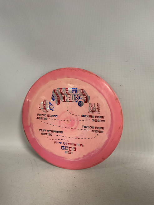 Vist Large View of Product Image Which is Used Discraft ESP FORCE Disc Golf Driver Pink