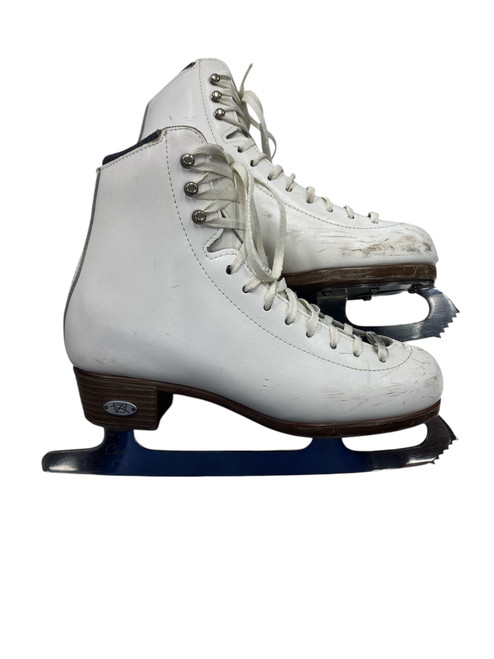 Vist Large View of Product Image Which is Used Riedell DIAMOND Girls Figure Skate White Junior 03.5