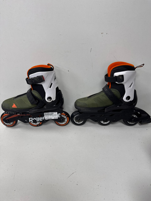 Vist Large View of Product Image Which is Used Rollerblade ADJ 2-5 Junior Rec Fitness Skates Green Adjustable