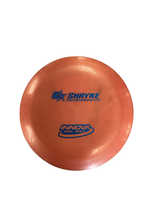 Vist Large View of Product Image Which is Used Innova SHRYKE DISTANCE DRIVER Disc Golf Driver Orange