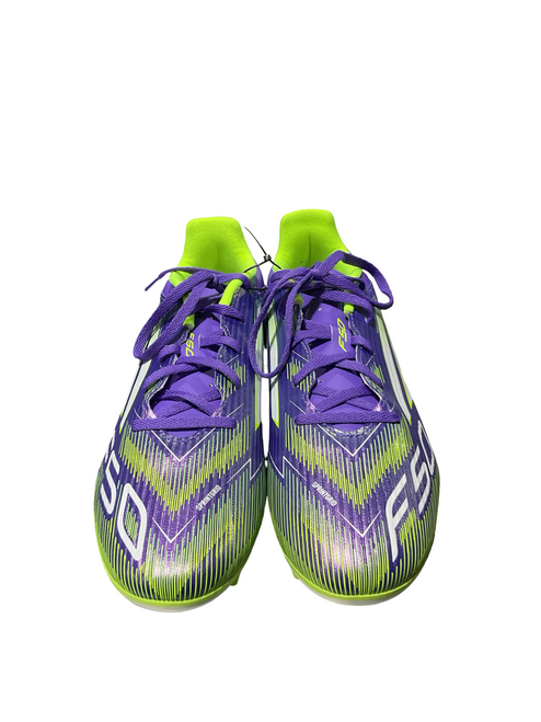 Vist Large View of Product Image Which is Used Adidas Soccer Cleats Purple Senior 10