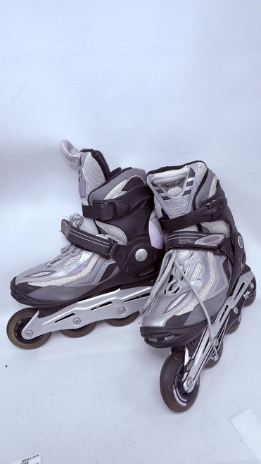 Vist Large View of Product Image Which is Used PIVOT SUPREME ELITE Senior Roller Quad Skates Grey Senior 8.5