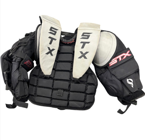 Vist Large View of Product Image Which is Used STX GOAL SHOULDER PADS Lacrosse Shoulder Pads Black SM