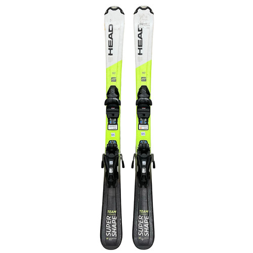 Vist Large View of Product Image Which is Used Head SUPER SHAPE TEAM Boys DH Ski/Binding Yellow 117 cm