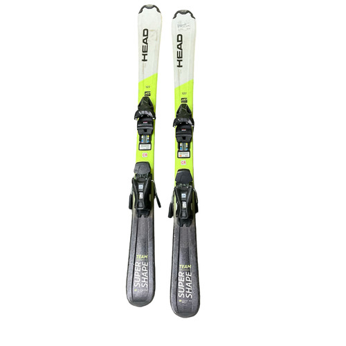 Vist Large View of Product Image Which is Used Head SUPER SHAPE TEAM Boys DH Ski/Binding Yellow 127 cm