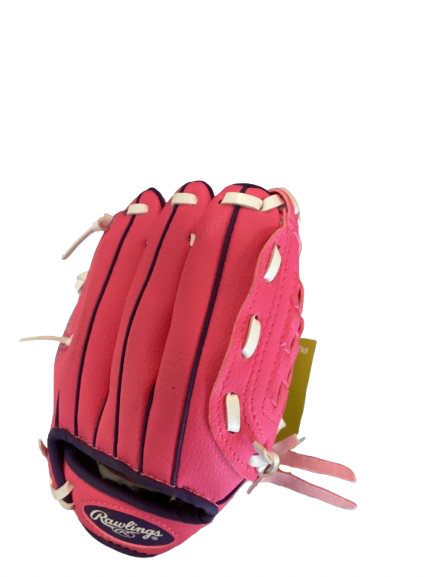 Vist Large View of Product Image Which is Used Rawlings PL91PP BB/SB Glove RH Throw Pink 12"