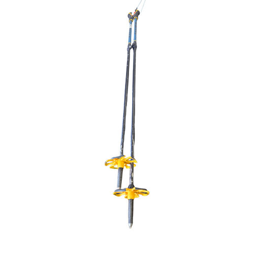 Vist Large View of Product Image Which is Used L.L. Bean ADJUSTABLE POLES Mens DH Ski Pole Royal Blue Snow Shoe Pole