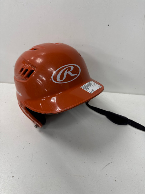 Vist Large View of Product Image Which is Used Rawlings COOLFO OS Batting Helmet No Mask Orange One Size