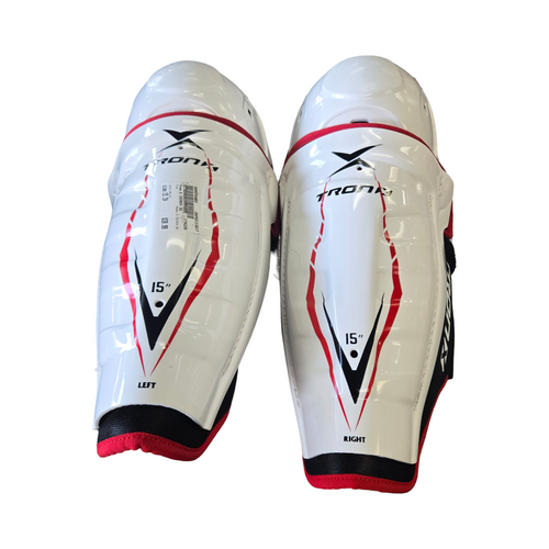 Vist Large View of Product Image Which is Used Tron X 15INCH SG Senior Shin Guards White 15"