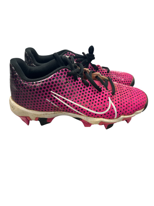 Vist Large View of Product Image Which is Used Nike HYPERDIAMOND BB/SB Cleats Pink Junior 03