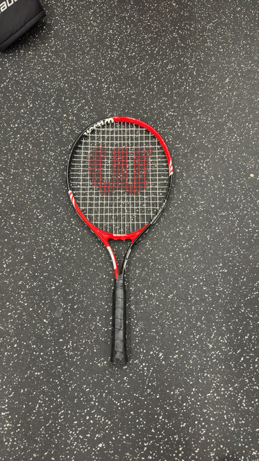 Vist Large View of Product Image Which is Used Wilson FEDERER 25 Junior Tennis Racquet Red 25"