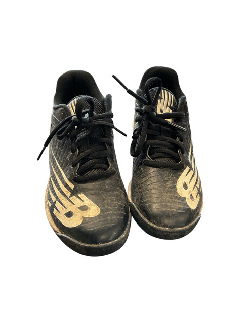 Vist Large View of Product Image Which is Used New Balance BASEBALL CLEATS BB/SB Cleats Black Youth 13.0